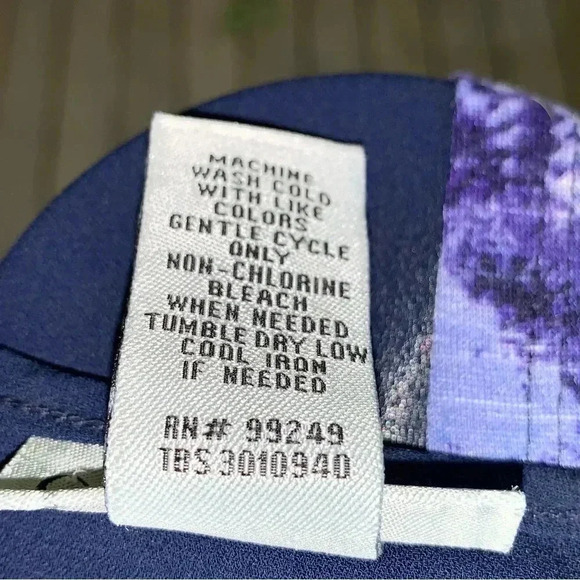 Catherines Popover Blouse Plus Size 0X 14W 16W Jersey Knit & Chiffon Purple Top - Picture 4 of 5